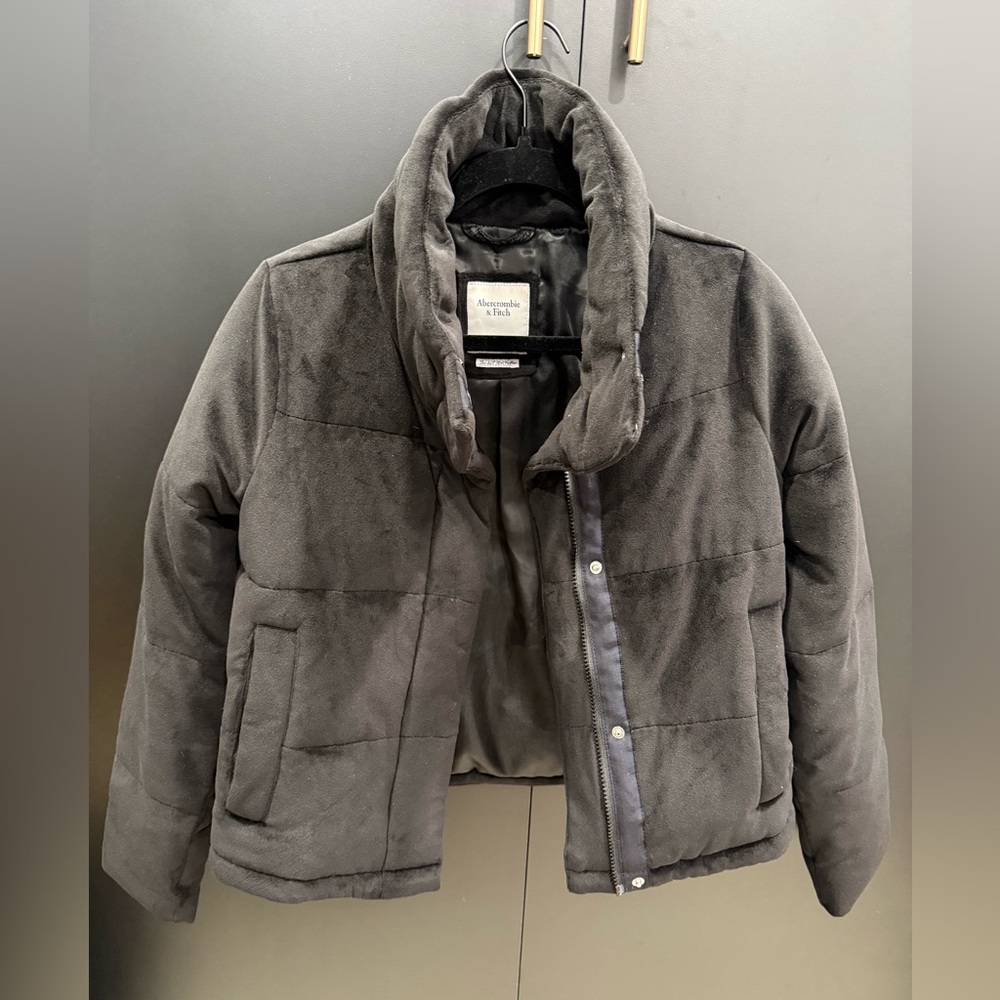 Abercrombie and Fitch Black Mini Puffer Jacket